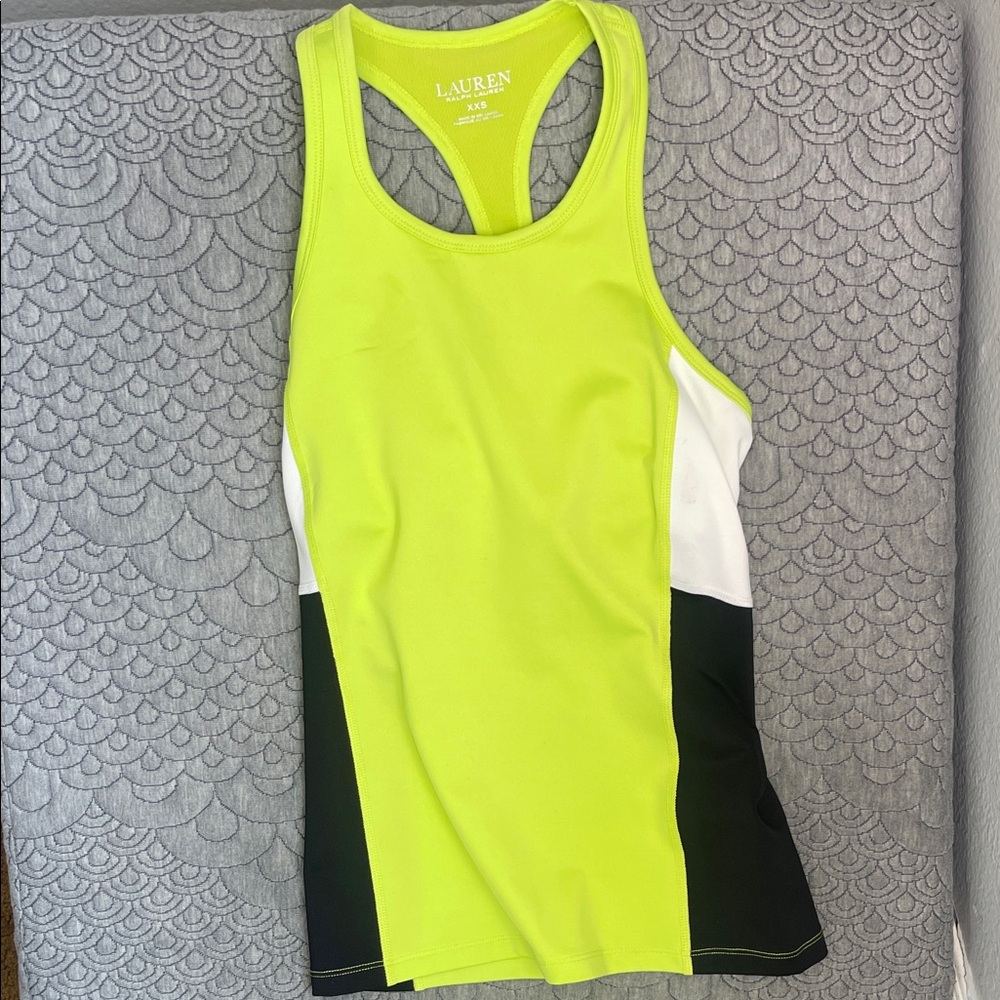 Lauren Active Lime and Black Tank Top